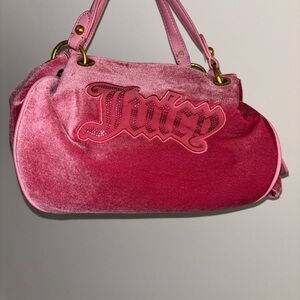 Juicy Couture Pink Velvet Shoulder Bag